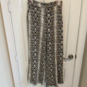 Banana Republic wide leg snake pants